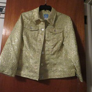 Lara Lane Size 12 Gold Jacket, NWT
